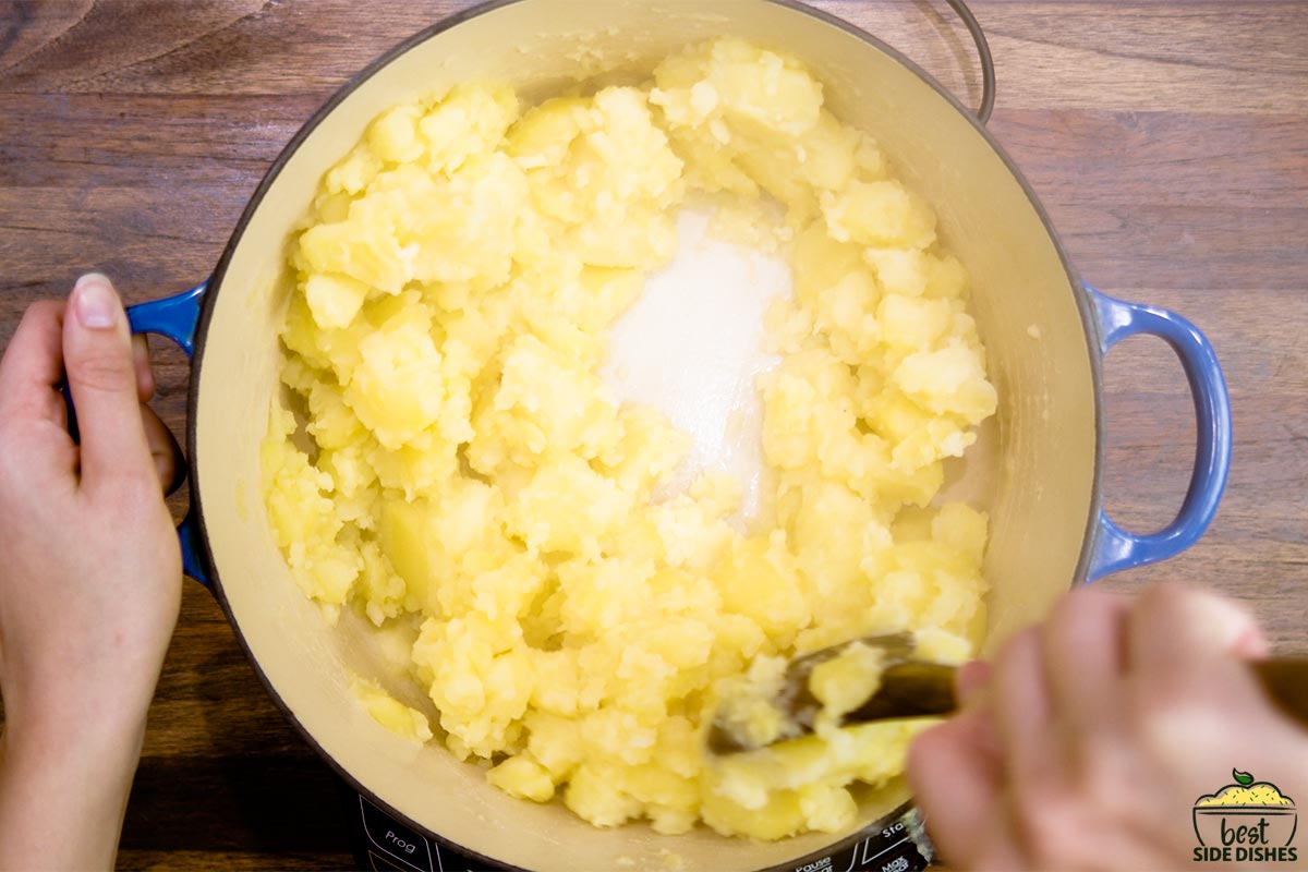 Dry-stirring mashed potatoes